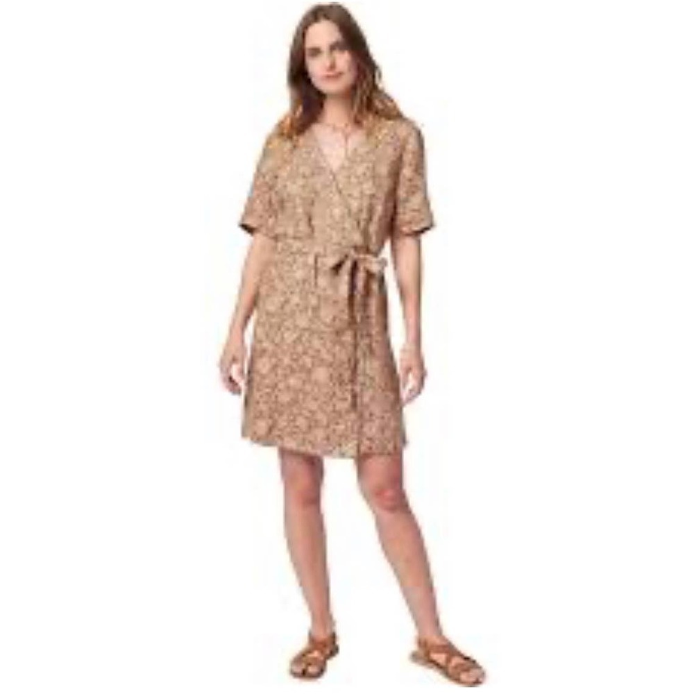 Faherty Ashley Linen Dress Bronze Riviera Floral Women's Size XS NWT